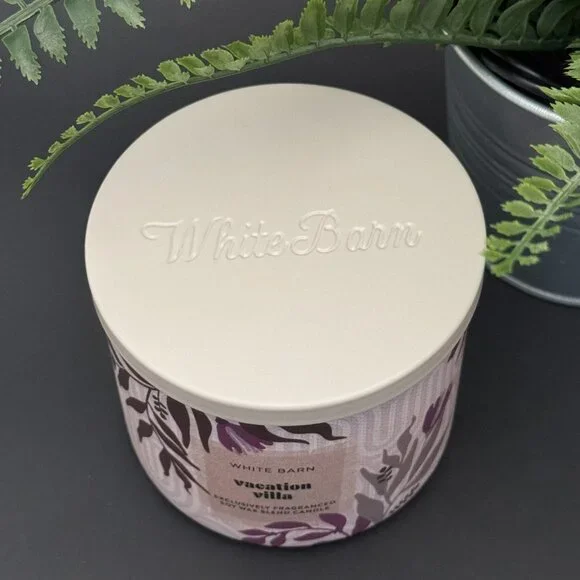BBW Vacation Villa White Barn Bath & Body Works 3 Wick Candle - Picture 4 of 10